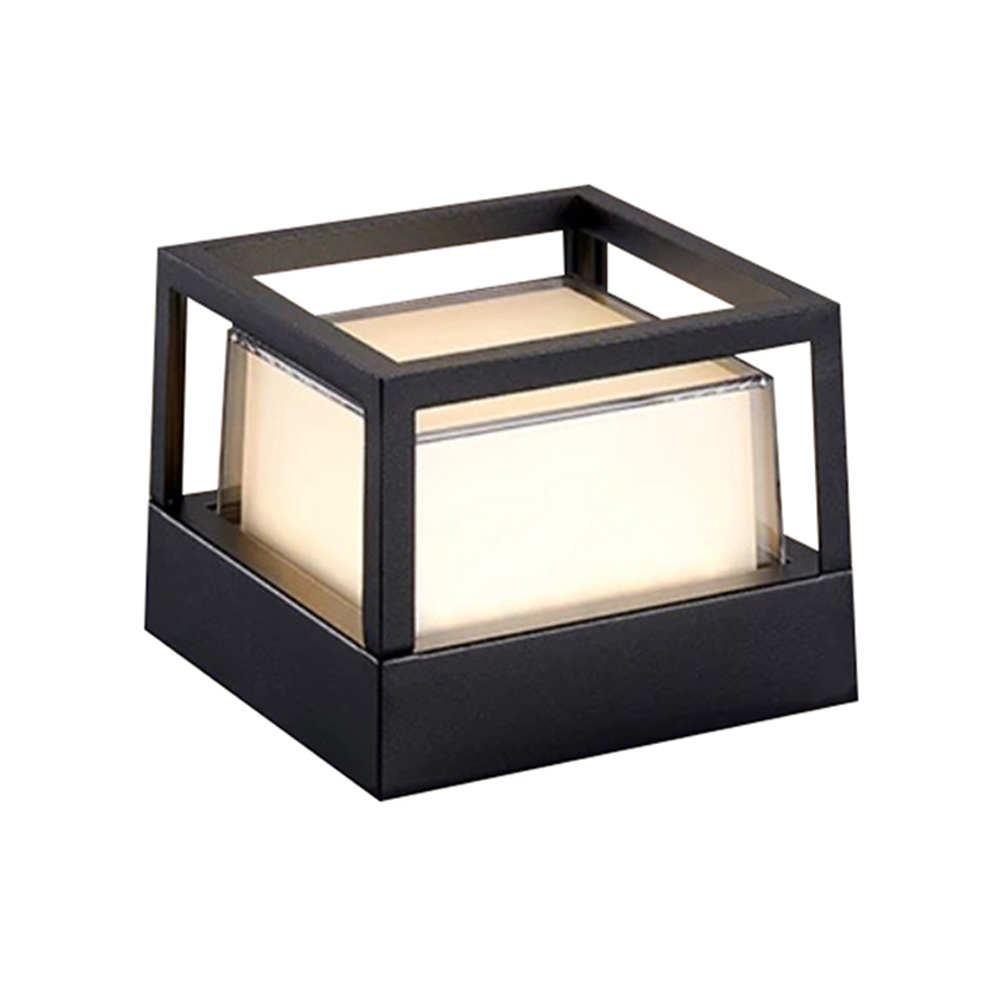 XZM Modern LED Wall Lamp, Black Aluminum, 12W, Waterproof IP66, Square and Round Design, High-Transparency Lampshade, Outdoor Indoor Lighting for Porch, Balcony, Garden XZM Modern LED Wall Lamp - Waterproof IP66 for Indoor & Outdoor LED wall lamp, waterproof lighting, porch lamp, garden light, modern design
