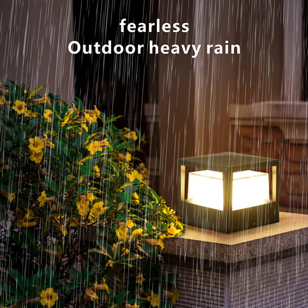 XZM Modern LED Wall Lamp, Black Aluminum, 12W, Waterproof IP66, Square and Round Design, High-Transparency Lampshade, Outdoor Indoor Lighting for Porch, Balcony, Garden XZM Modern LED Wall Lamp, Black Aluminum, 12W, Waterproof IP66 LED Wall Lamp, Waterproof Lighting, Indoor Outdoor Light, Black Aluminum, High-Transparency Lampshade