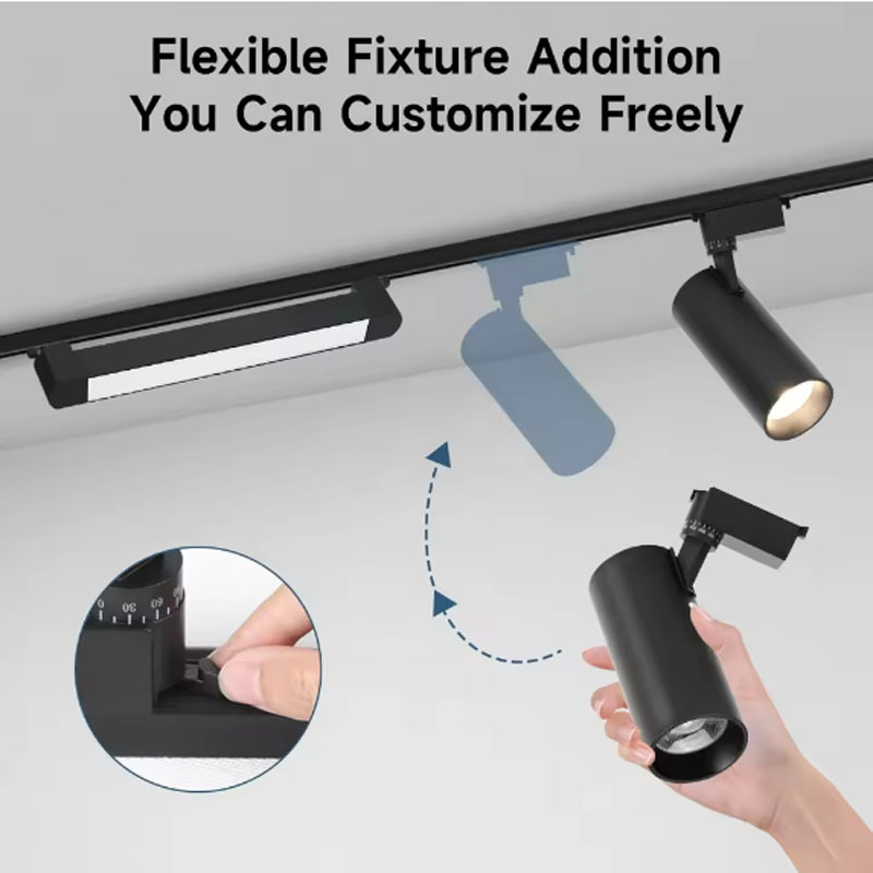 XZM LED Track Light 40W Warm White LED COB Spotlight Commercial Lighting Suitable for clothing stores, supermarkets, indoor corridor track lighting XZM 40W Warm White LED COB Track Light for Commercial Use LED Track Light, 40W Spotlight, Commercial Lighting, COB Lighting, Indoor Lighting