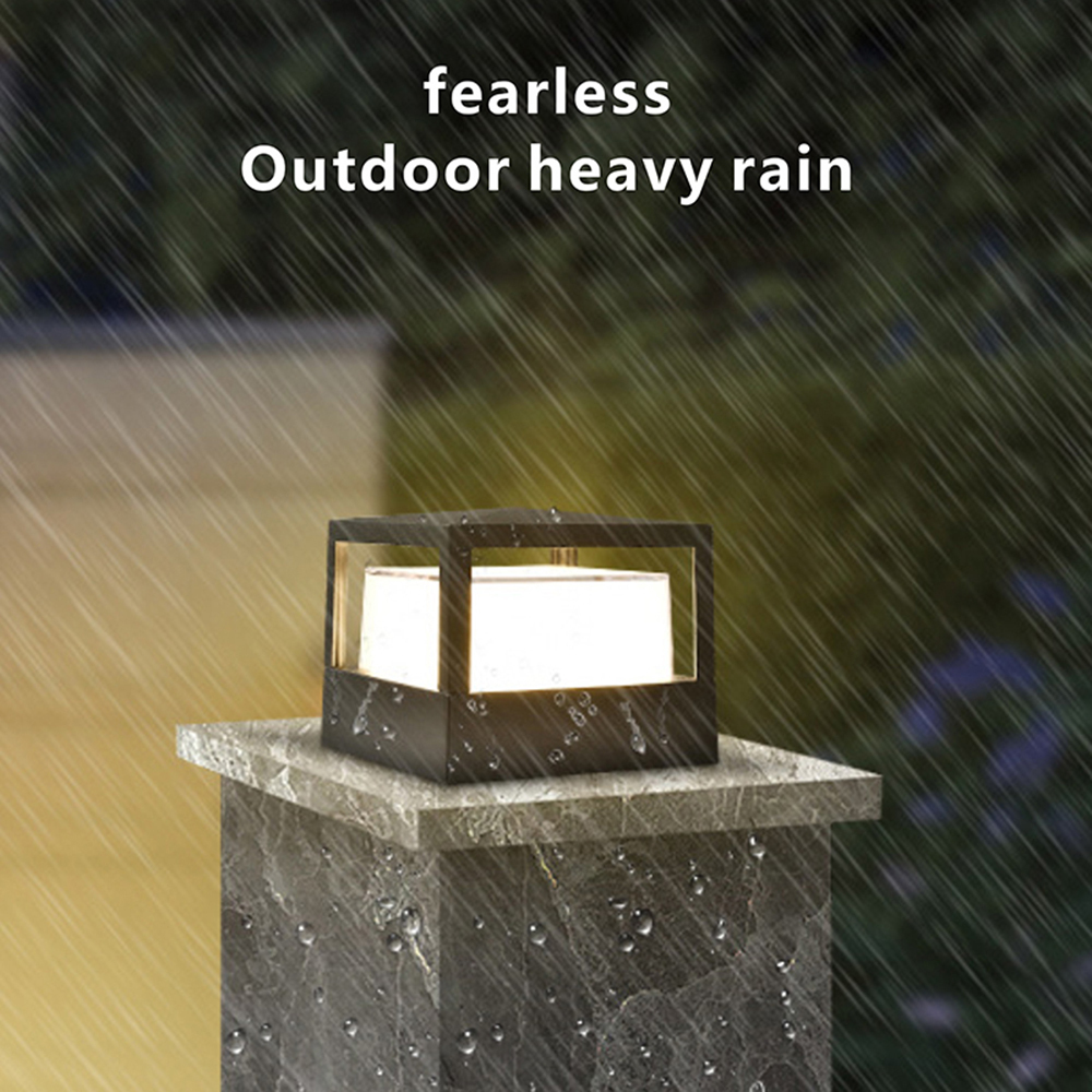 XZM Modern LED Wall Lamp, Black Aluminum, 12W, Waterproof IP66, Square and Round Design, High-Transparency Lampshade, Outdoor Indoor Lighting for Porch, Balcony, Garden XZM Modern LED Wall Lamp - Waterproof IP66 for Indoor & Outdoor LED wall lamp, waterproof lighting, porch lamp, garden light, modern design