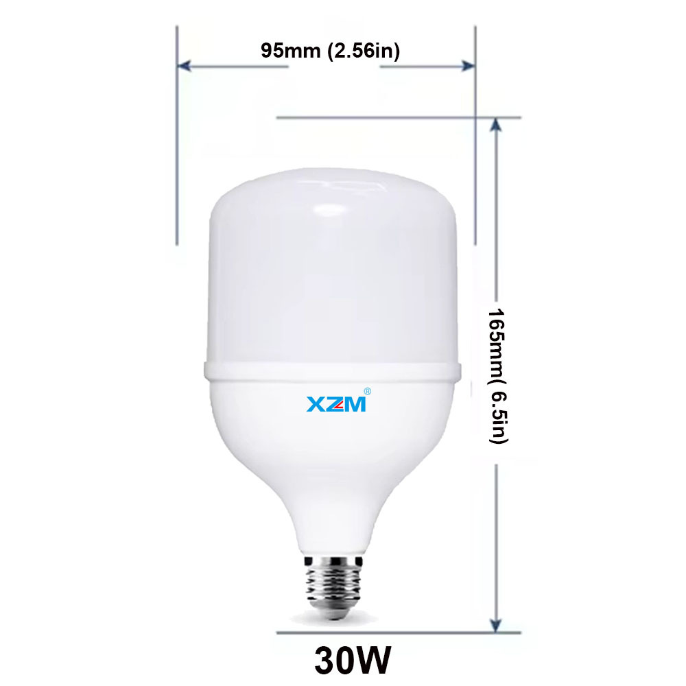 XZM 5W 9W 20W 30W E27/E26 Edison Screw Type Daylight 3000K/ 6500K LED Power Saving Plastic-coated Aluminum T-Shape Lamp Bulb Light 3000LM AC220V LED Bulb XZM E27/E26 LED Bulb 5W 9W 20W 30W Daylight 3000K/6500K 3000LM LED Bulb, E27, Power Saving, Daylight, T-Shape Lamp