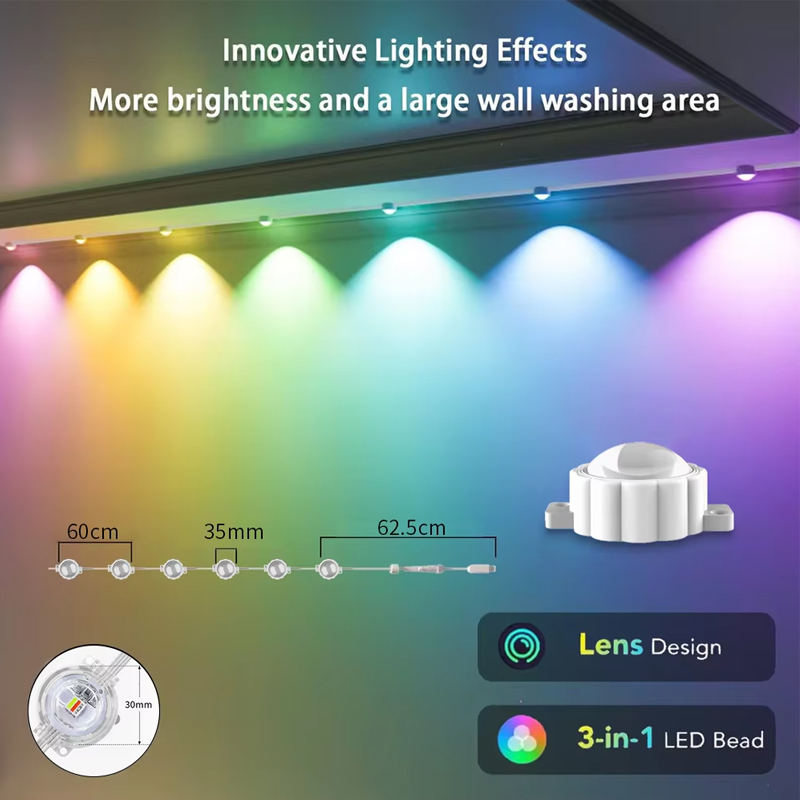 Smart RGB Permanent Outdoor LED Lights, Color Changing LED Eaves Lights, IP67 Waterproof, APP & Remote Dual Control, Music Sync, 16M Colors Timing DIY Modes, for House Exterior Roof Patio Garden Christmas Halloween Home Outdoor Decor,  Smart RGB Outdoor LED Lights - Color Changing IP67 Waterproof Smart RGB lights, outdoor LED lights, color changing lights, IP67 waterproof, music sync lights,String lights