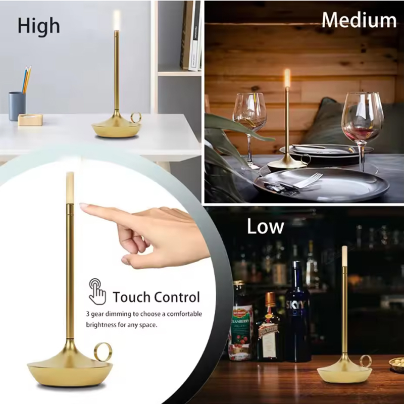 Romantic Flameless Candle Light Stepless Dimmable Cordless Rechargeable Brass LED Ambient Lamp, Realistic Flame Glow Premium Metal Knob Control, for Date Night Wedding Anniversary Housewarming Gift, USB Rechargeable Gift Box Romantic Flameless Candle LED Lamp | Cordless Rechargeable Brass Dimmable for Wedding Date Night Gift bedside lamp,Bedside Table Lamp,Table Lamp,night light,Flameless Candle Table Lamp,Cordless Candle Lamp,Brass Candle Lamp,Rechargeable Candle Lamp,Restaurant Table Lamp,Cordless Rechargeable Table Lamp,LED Candle Light,Dimmable Candle Lamp,Commercial Table Lamp,Romantic Ambient Table Lamp
