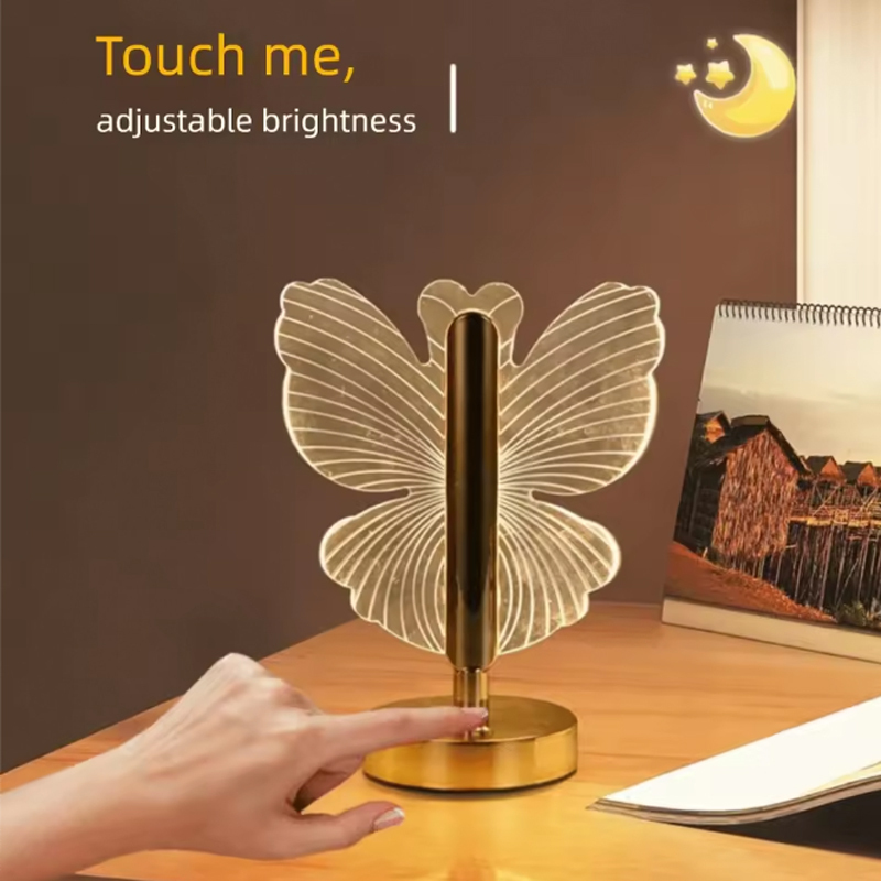 Romantic 3D Butterfly Acrylic LED Lamp Rechargeable Table Night Light, Interchangeable Lampshades Gold Base Warm Glow Cordless, for Valentine's Day Mother's Day Birthday Housewarming Gift, USB Rechargeable Romantic 3D Butterfly LED Table Lamp | Cordless Rechargeable for Home Decor Wedding Valentine Gift bedside lamp,Bedside Table Lamp,Table Lamp,night light,Tulip Table Lamp,LED Tulip Night Light,Crystal Table Lamp,Badminton Shape Lamp,Luxury LED Table Lamp,Rechargeable Crystal Lamp,3 Color Dimmable Lamp,Glam Decorative Lamp,Crystal Night Light,Gold Base Table Lamp,Sparkling Crystal Lamp,Romantic Table Lamp