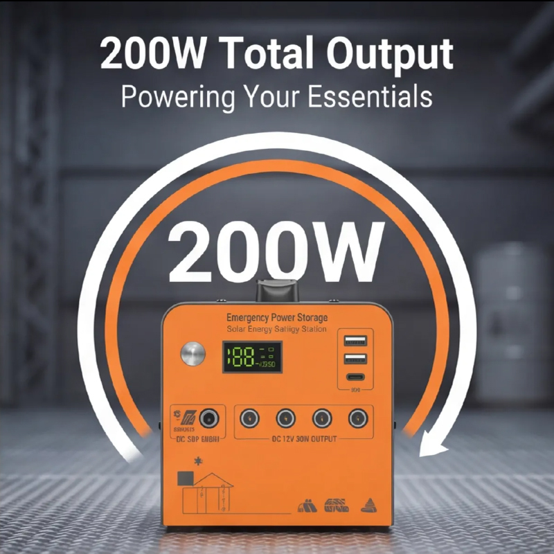 200W Camping Portable Power Station, Lightweight Handle Compact Multi-Port Solar Emergency Supply for Hiking RV Off-Grid Travel Use 200W Camping Power Station - Lightweight, Multi-Port Solar Supply camping power station, portable power supply, solar power bank, emergency supply, off-grid travel,portable solar power station,emergency power supply,solar power station,backup power station,portable power station,solar power supply,home backup power,outdoor power station,handheld solar power station,12V DC power station,multi-port solar power supply,LCD display power station,portable handle power station,solar emergency power storage,USB C power station,compact solar power supply