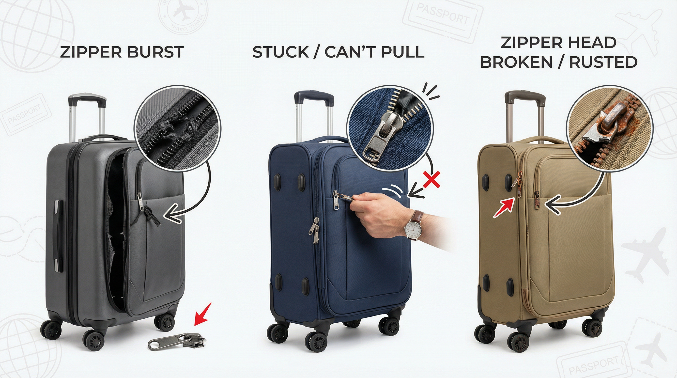 Luggage Zipper Repair & TSA Lock Fix: Easy Solutions for Common ...