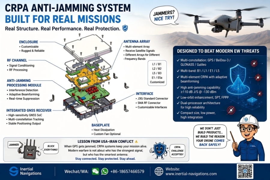 This is why advanced UAVs are moving toward multi-element CRPA anti-jamming systems.