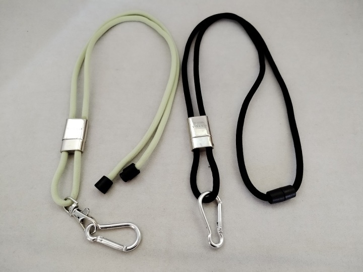 Source factory custom rope lanyard with magnetic clip lanyard ID card 3mm elastic rope straps wholesale  