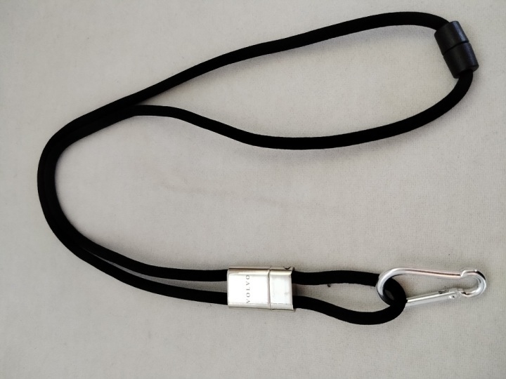 Source factory custom rope lanyard with magnetic clip lanyard ID card 3mm elastic rope straps wholesale  