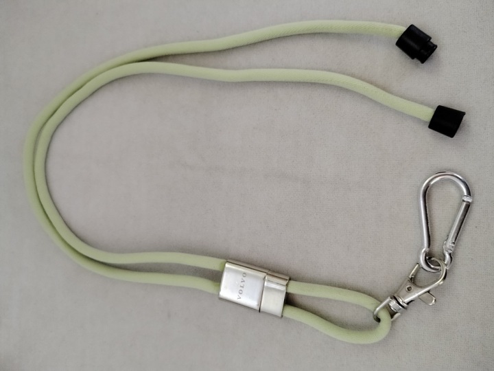 Source factory custom rope lanyard with magnetic clip lanyard ID card 3mm elastic rope straps wholesale  