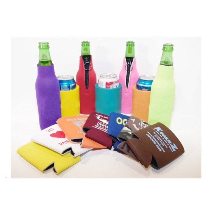 Neoprene bottle can cover with OEM full over print or silk screen print  