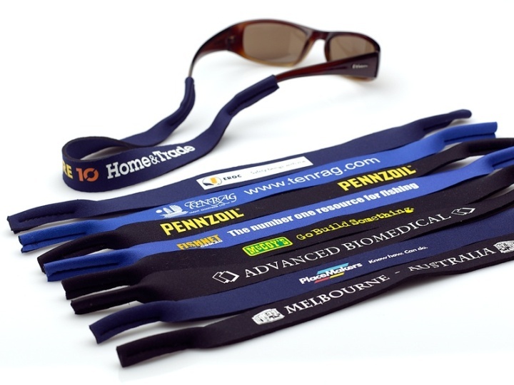Custom Logo Printing Floating Neoprene Sports Headed Eyeglass Sun Glasses Eyewear Holder Retainer Neck Cord Sunglasses Straps  