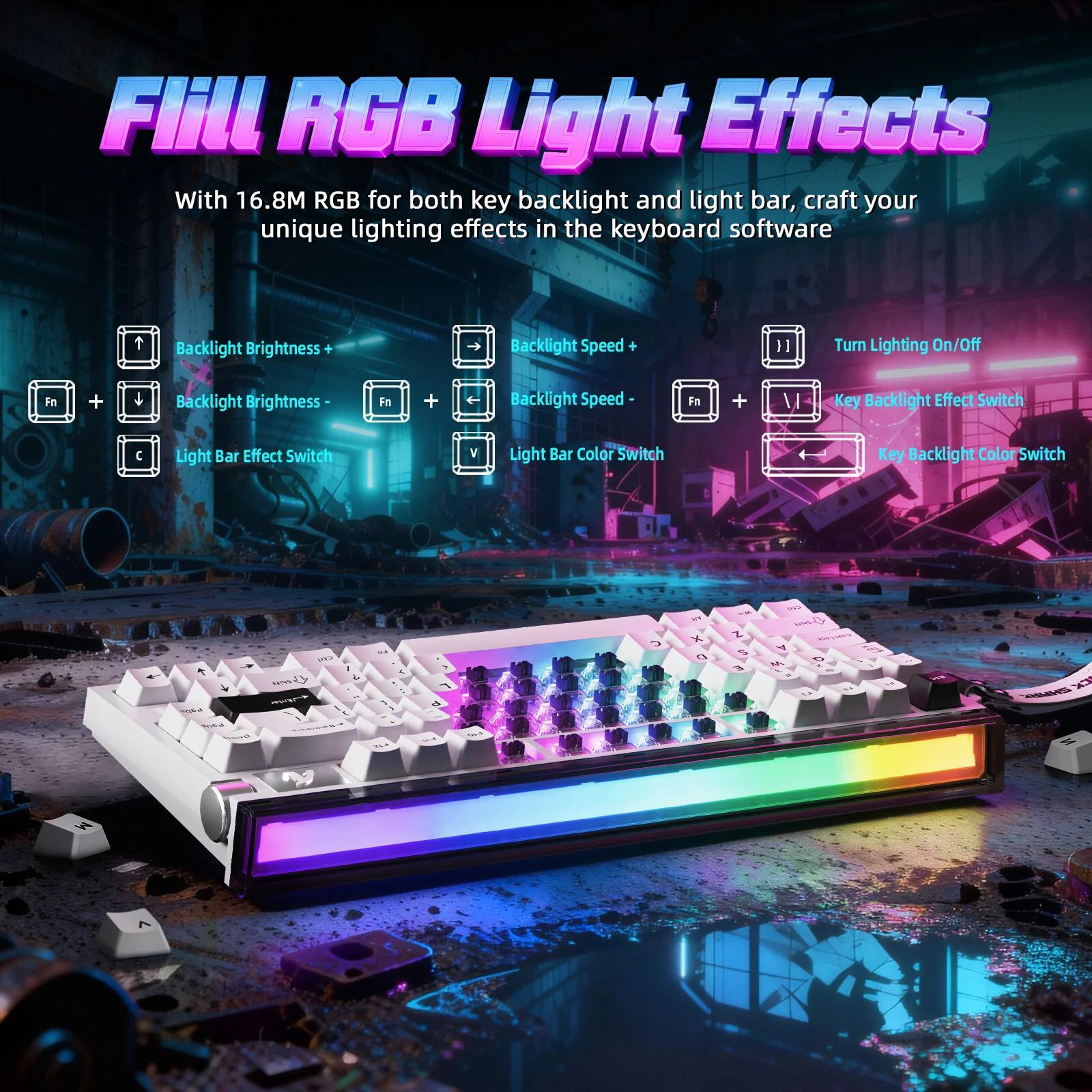 Innovative ATTACK SHARK R85 HE Rapid Trigger Keyboard with C01ULTRA LED ...