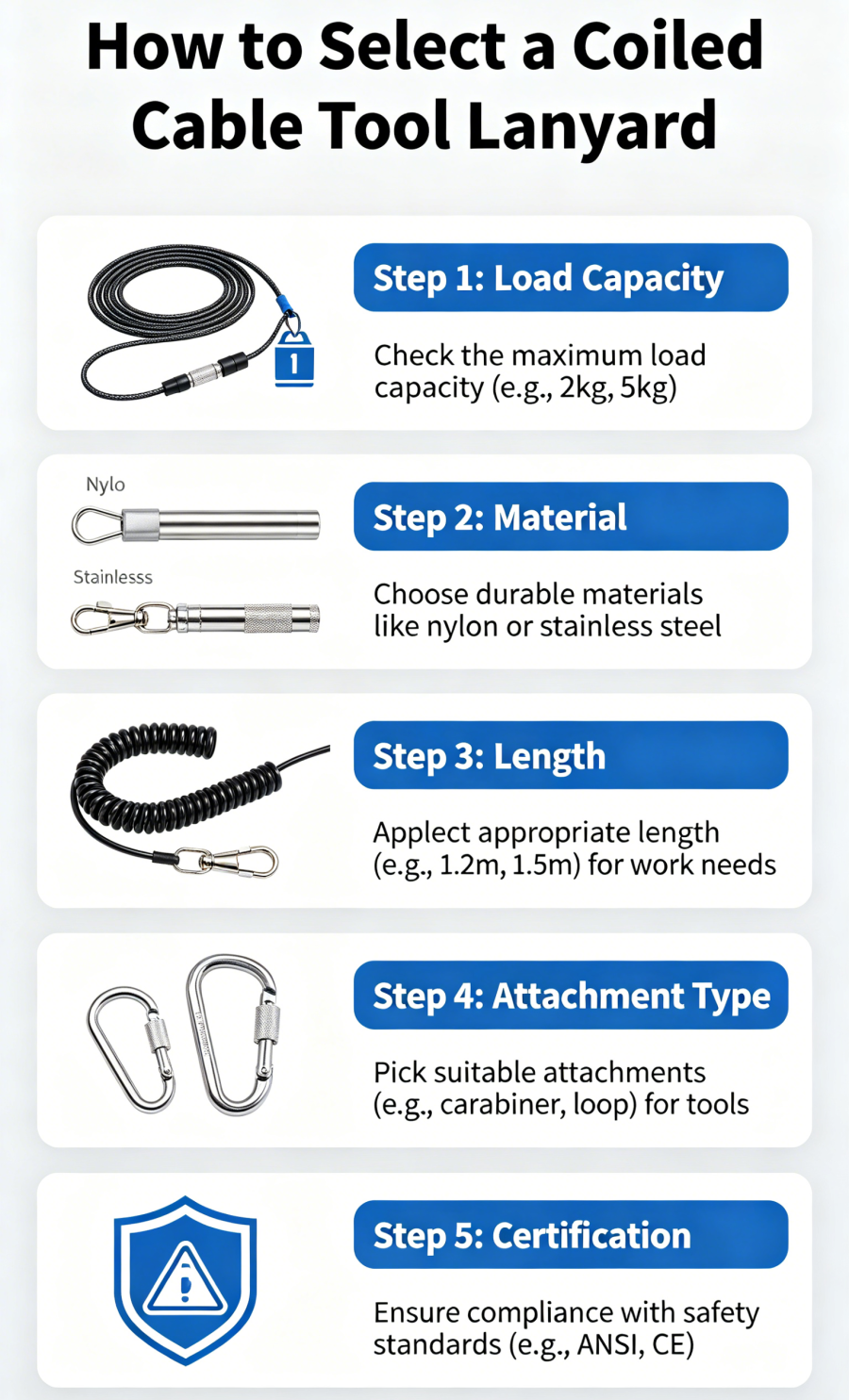 How to Select a Coiled Cable Tool Lanyard