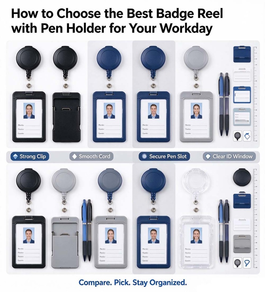 How to Choose the Best Badge Reel with Pen Holder for Your Workday