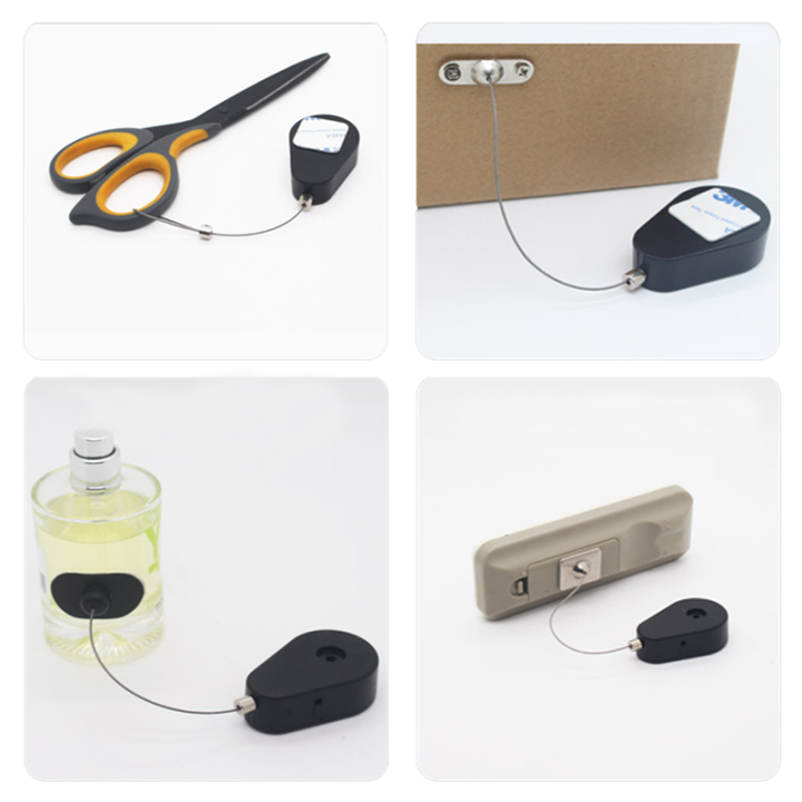 Wholesale Retail Security Anti-Theft Pull Box for Jewelry Display  90cm Cable Water Drop Shape