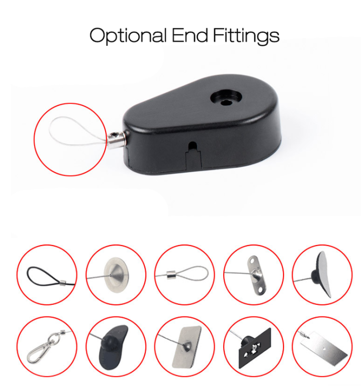 Wholesale Retail Security Anti-Theft Pull Box for Jewelry Display  90cm Cable Water Drop Shape