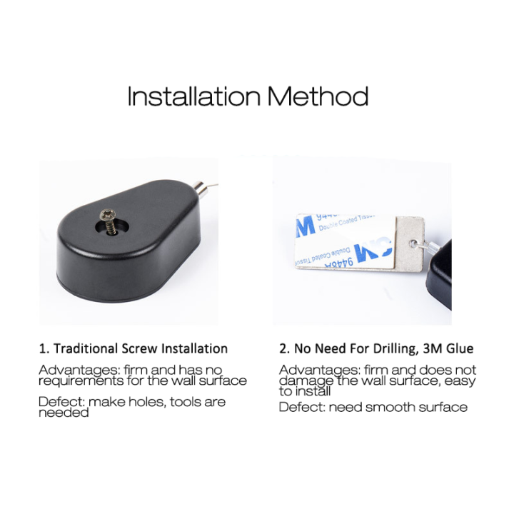 Wholesale Retail Security Anti-Theft Pull Box for Jewelry Display  90cm Cable Water Drop Shape