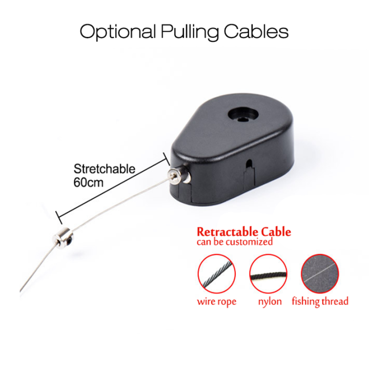 Wholesale Retail Security Anti-Theft Pull Box for Jewelry Display  90cm Cable Water Drop Shape