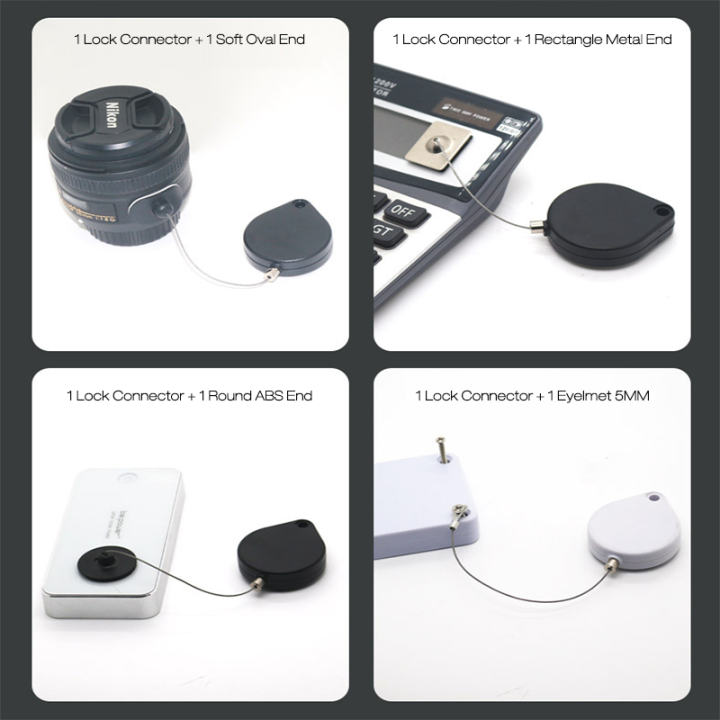 Retractable Retail Store Security Box With Stainless Steel Cord For Electronics Easy Installation