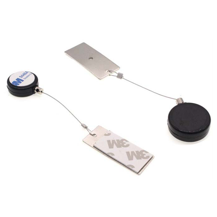 Round Black / White Mini Jewelry Security Pull Box With Custom Terminals For Small Business
