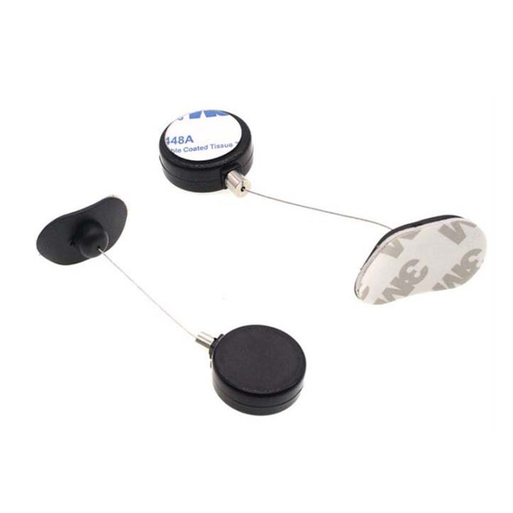 Round Black / White Mini Jewelry Security Pull Box With Custom Terminals For Small Business