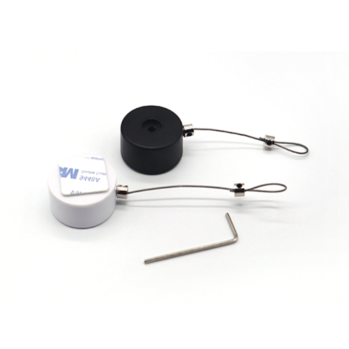 Supermarket Loss Prevention Recoilers For High-value Items Small Circle Pull Box ABS Plastic