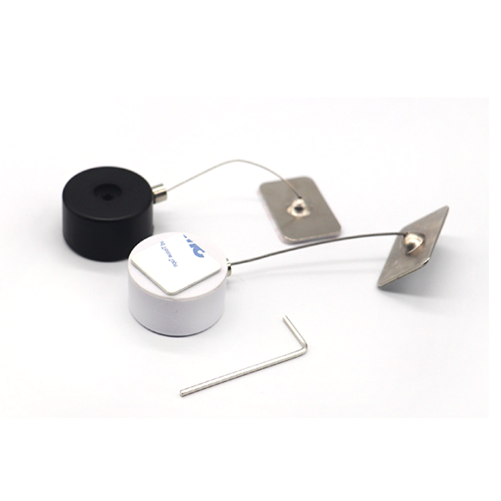 Supermarket Loss Prevention Recoilers For High-value Items Small Circle Pull Box ABS Plastic