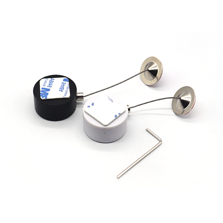 Supermarket Loss Prevention Recoilers For High-value Items Small Circle Pull Box ABS Plastic