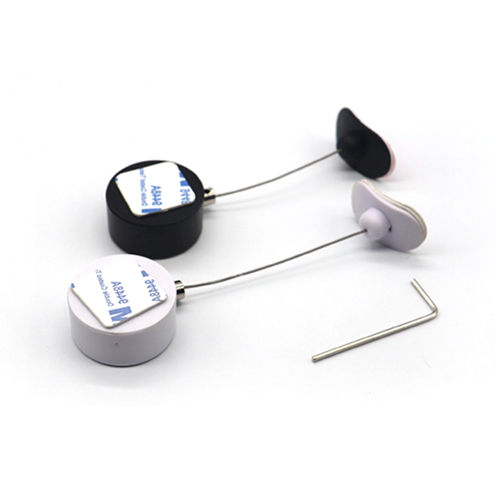 Supermarket Loss Prevention Recoilers For High-value Items Small Circle Pull Box ABS Plastic