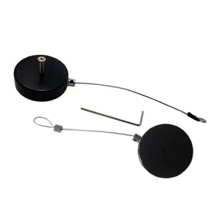 Retractable Round Security Display Pull Box With Different Ends For Retail Products Positioning Safety