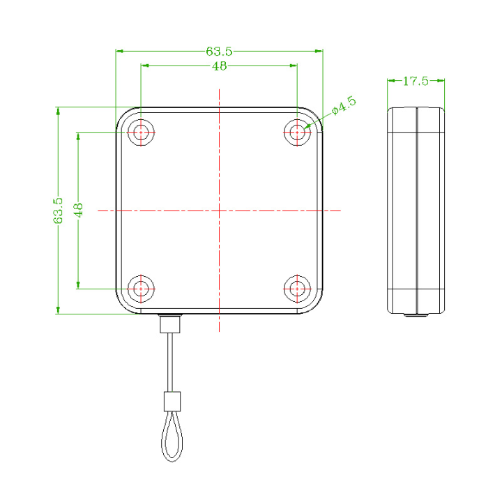 Heavy Duty 63CM Square Anti-shoplifting Pull Box For Digital Products Retail Security Display