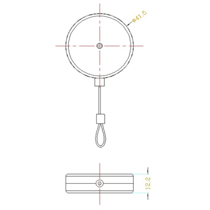 Retractable Round Security Display Pull Box With Different Ends For Retail Products Positioning Safety