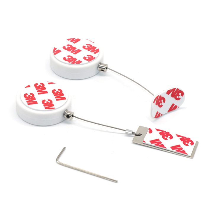 Retractable Round Security Display Pull Box With Different Ends For Retail Products Positioning Safety
