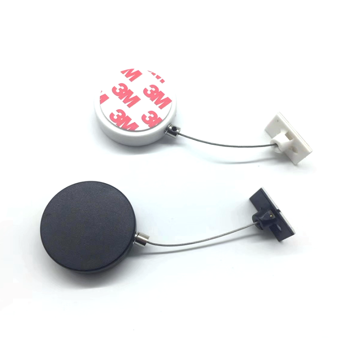 Retractable Round Security Display Pull Box With Different Ends For Retail Products Positioning Safety