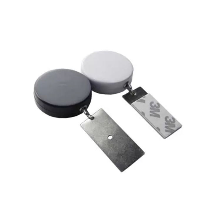 Retractable Round Security Display Pull Box With Different Ends For Retail Products Positioning Safety