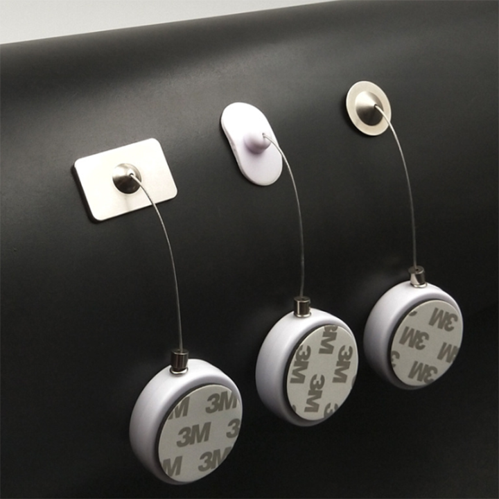 Retractable Round Security Display Pull Box With Different Ends For Retail Products Positioning Safety