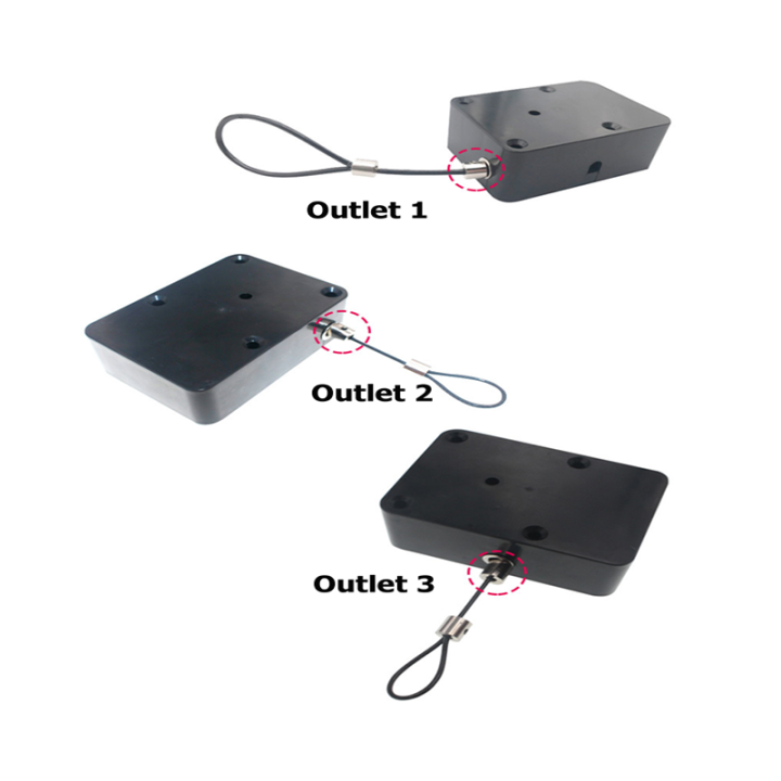 Cubic Shaped Black Retail Store Retractable Anti-theft Pull Box For Electronics & Jewelry Security