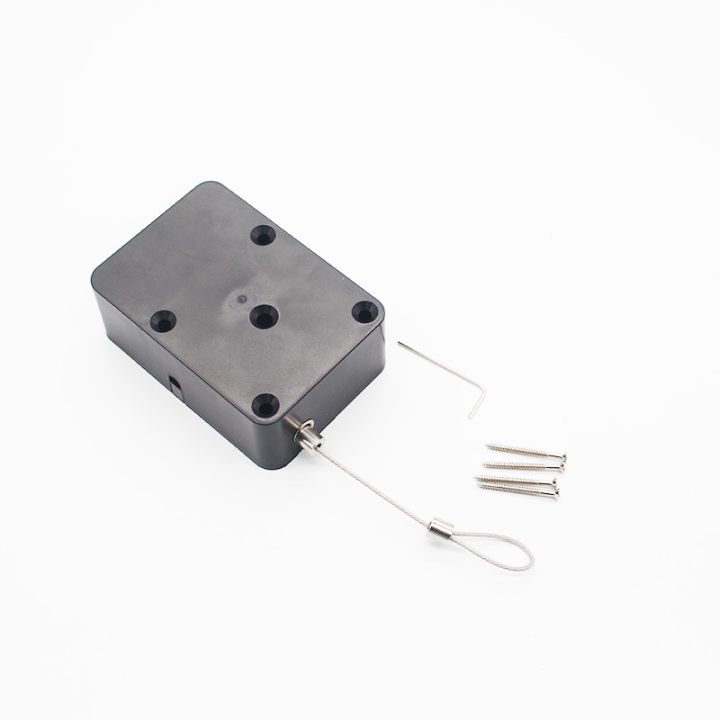 Wholesale retractable Anti-theft Pull Box From China Retail Security Tether Manufacturer Cuboid Black