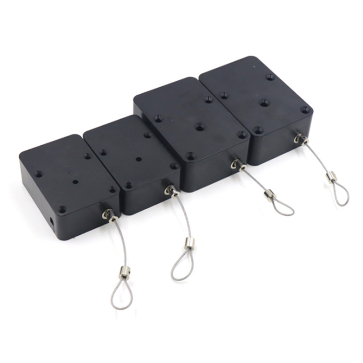 Wholesale retractable Anti-theft Pull Box From China Retail Security Tether Manufacturer Cuboid Black