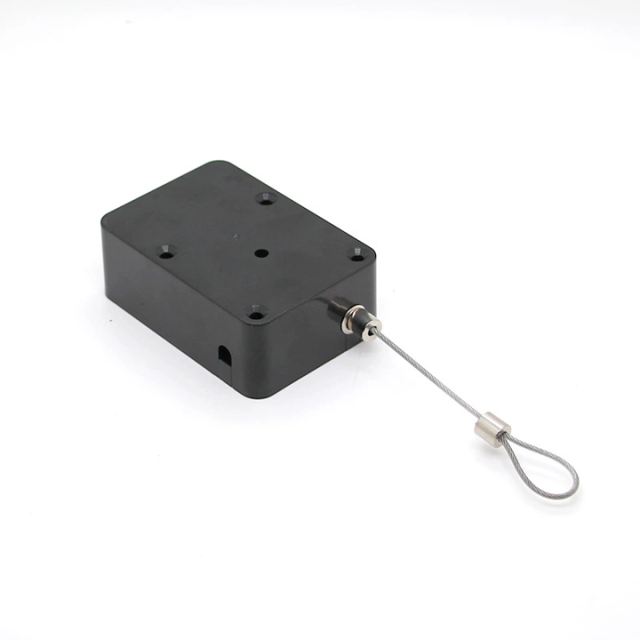 Cubic Shaped Black Retail Store Retractable Anti-theft Pull Box For Electronics & Jewelry Security