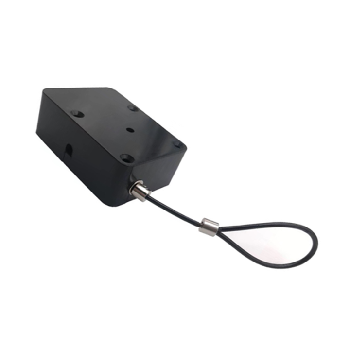 Cubic Shaped Black Retail Store Retractable Anti-theft Pull Box For Electronics & Jewelry Security