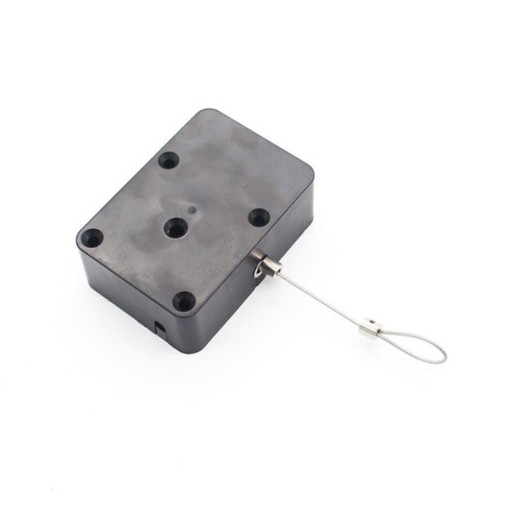 Cubic Shaped Black Retail Store Retractable Anti-theft Pull Box For Electronics & Jewelry Security