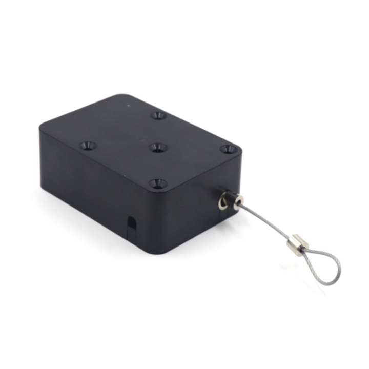 Wholesale retractable Anti-theft Pull Box From China Retail Security Tether Manufacturer Cuboid Black
