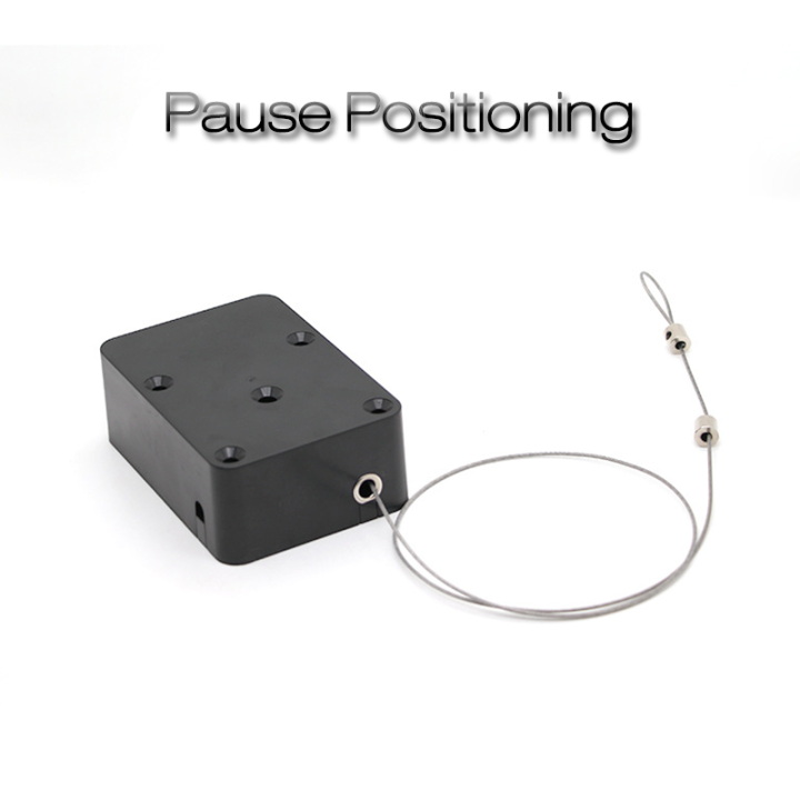 Cubic Shaped Black Retail Store Retractable Anti-theft Pull Box For Electronics & Jewelry Security