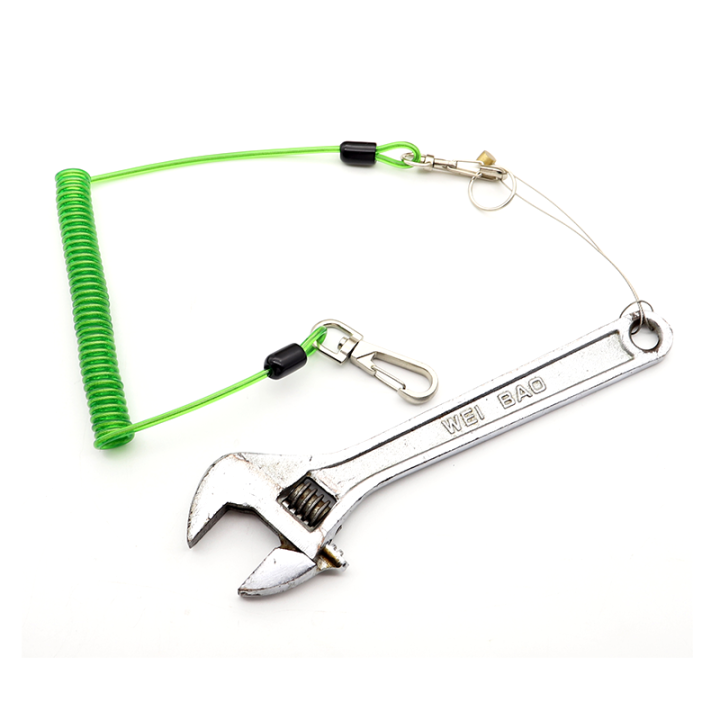 Aerial Work Security 2M Extending Reinforced Coiled Cable Tool Lanyard Popular 6 Colors Anti-drop Tool Leash Aerial Work Security 2M Extending Reinforced Coiled Cable Tool Lanyard Popular 6 Colors Anti-drop Tool Leash tool safety lanyard,coiled cable lanyard,heavy duty coiled lanyard,coil wire lanyard,wire coiled cable