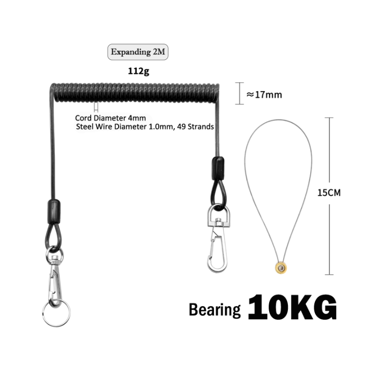 Aerial Work Security 2M Extending Reinforced Coiled Cable Tool Lanyard Popular 6 Colors Anti-drop Tool Leash Aerial Work Security 2M Extending Reinforced Coiled Cable Tool Lanyard Popular 6 Colors Anti-drop Tool Leash tool safety lanyard,coiled cable lanyard,heavy duty coiled lanyard,coil wire lanyard,wire coiled cable
