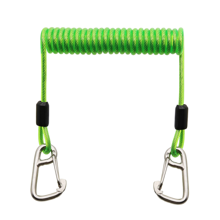 Deluxe Expandable 1.5M Anti-lost Safety Spring Coil Cable Tool Lanyard For Attaching Stainless Steel Simple Hooks Bearing 100KG Deluxe Expandable 1.5M Anti-lost Safety Spring Coil Cable Tool Lanyard For Attaching Stainless Steel Simple Hooks Bearing 100KG scuba diving coil lanyard,spiral fishing lanyard,coil tool lanyard,coil spring lanyard,steel coil lanyard