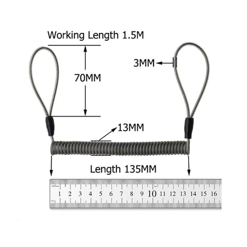 Multi-purpose Colored Safety Loop To Loop Design Tether Coil Retaining ...
