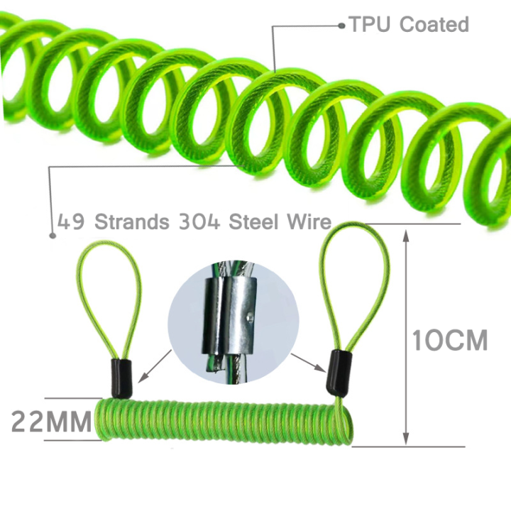 Multi-Purpose Anti-Theft Coiled Reminder Cable Red Yellow Blue Green Black Colored Working Length 2 Meter Multi-Purpose Anti-Theft Coiled Reminder Cable Red Yellow Blue Green Black Colored Working Length 2 Meter China Custom Lanyard,Waterproof Coil Lanyard,OEM Coil Lanyard,wire coiled cord,coil wire lanyard
